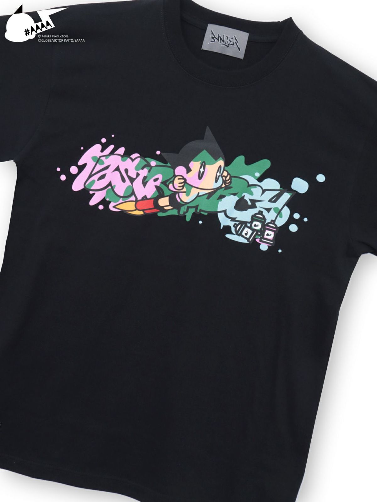 【＃AAAA ATOM×BANGER】スプレーアートプリントTシャツ