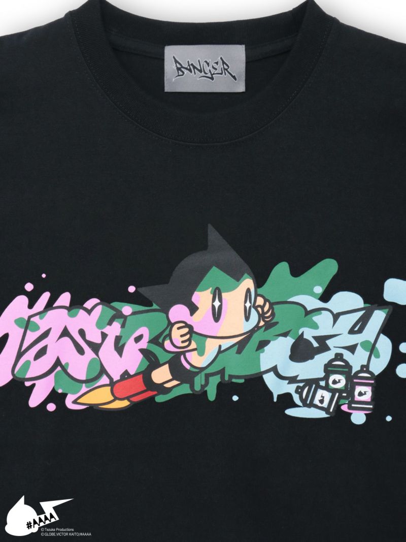 【＃AAAA ATOM×BANGER】スプレーアートプリントTシャツ