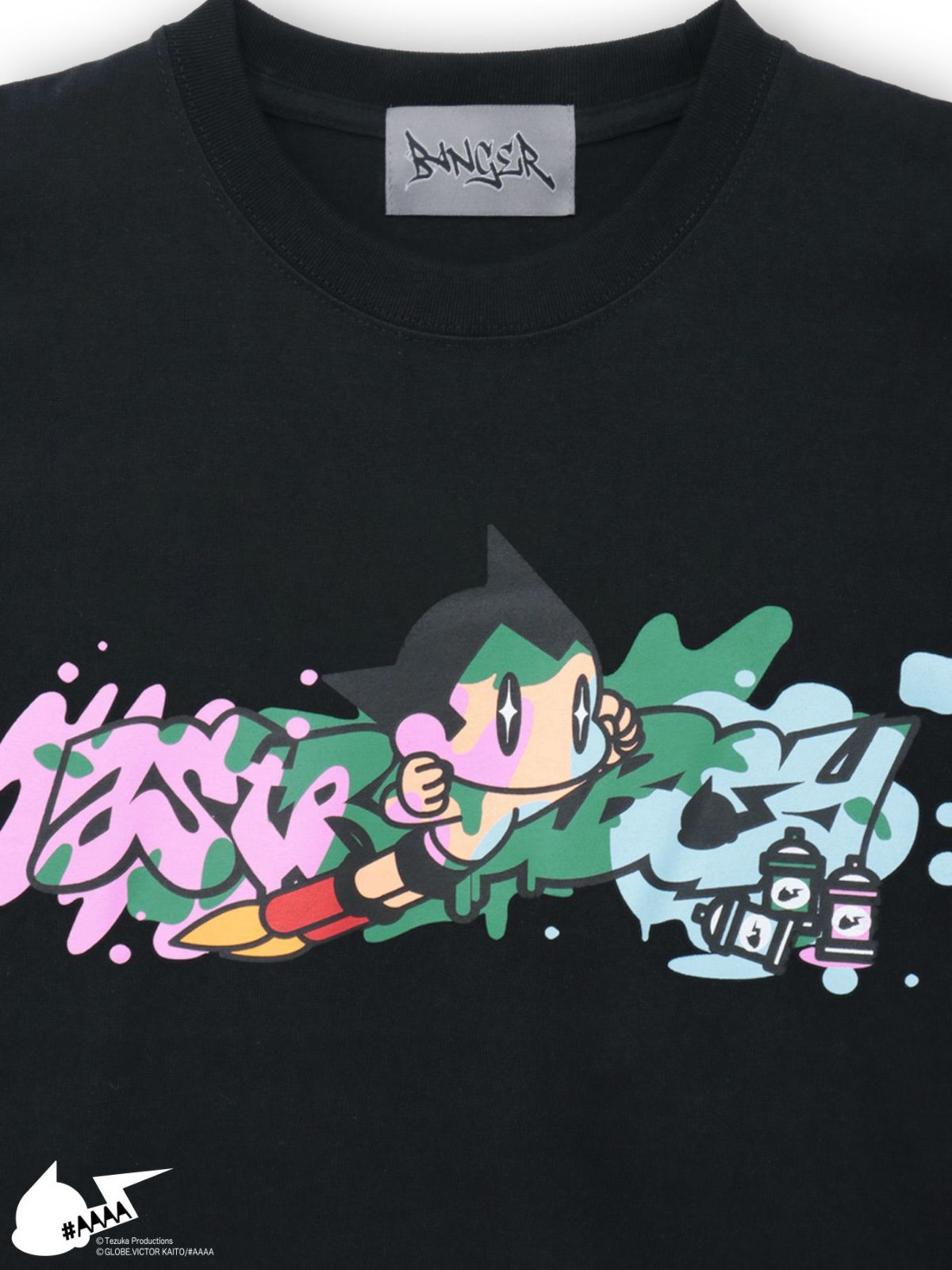 【＃AAAA ATOM×BANGER】スプレーアートプリントTシャツ