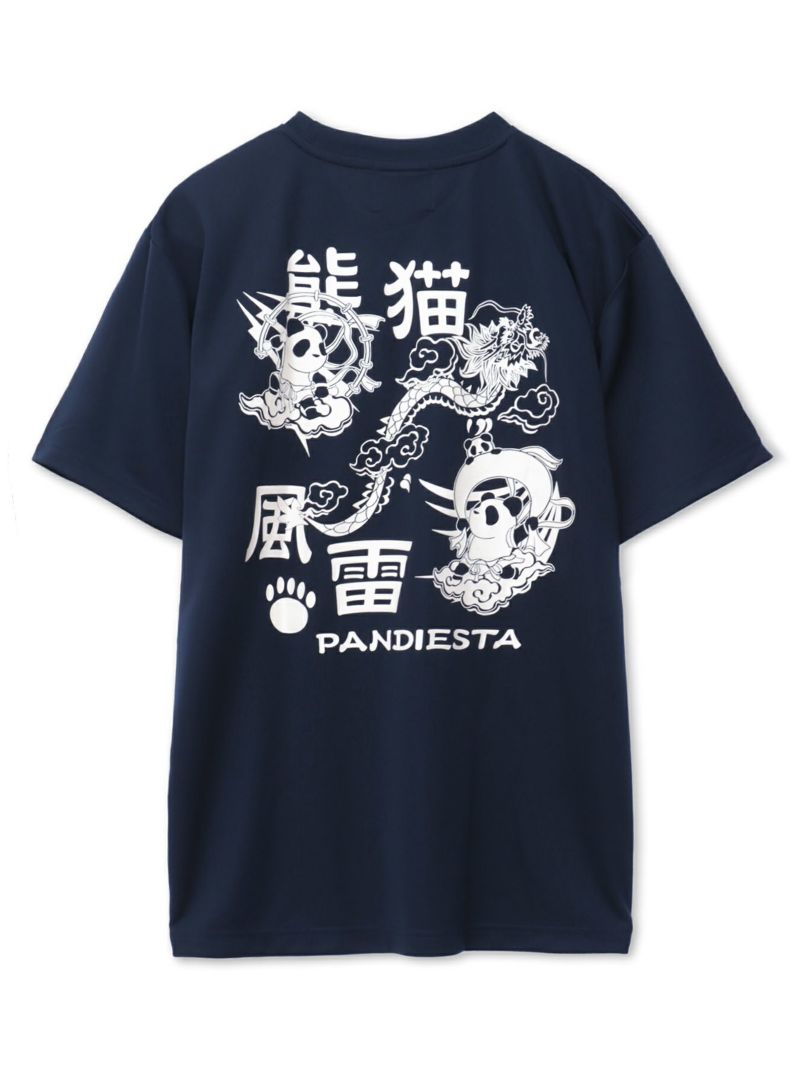 【PANDIESTA JAPAN】“風雷熊猫”DRYメッシュ素材Tシャツ