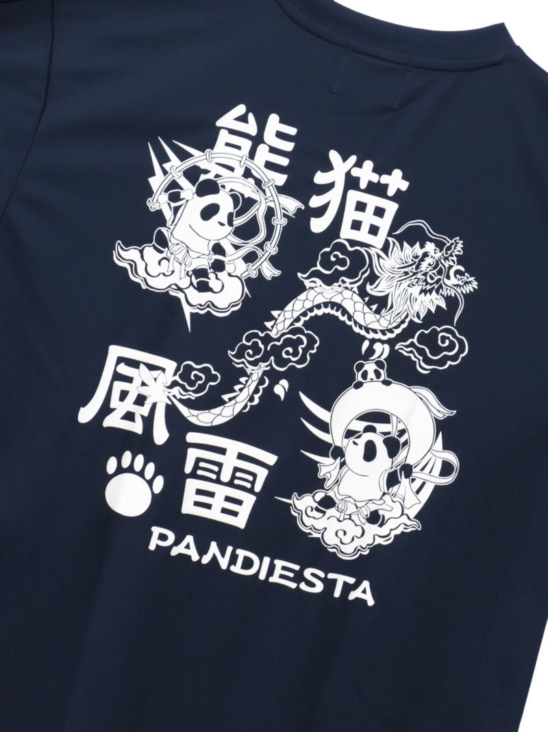 【PANDIESTA JAPAN】“風雷熊猫”DRYメッシュ素材Tシャツ