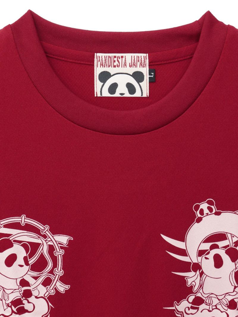【PANDIESTA JAPAN】“風雷熊猫”DRYメッシュ素材Tシャツ
