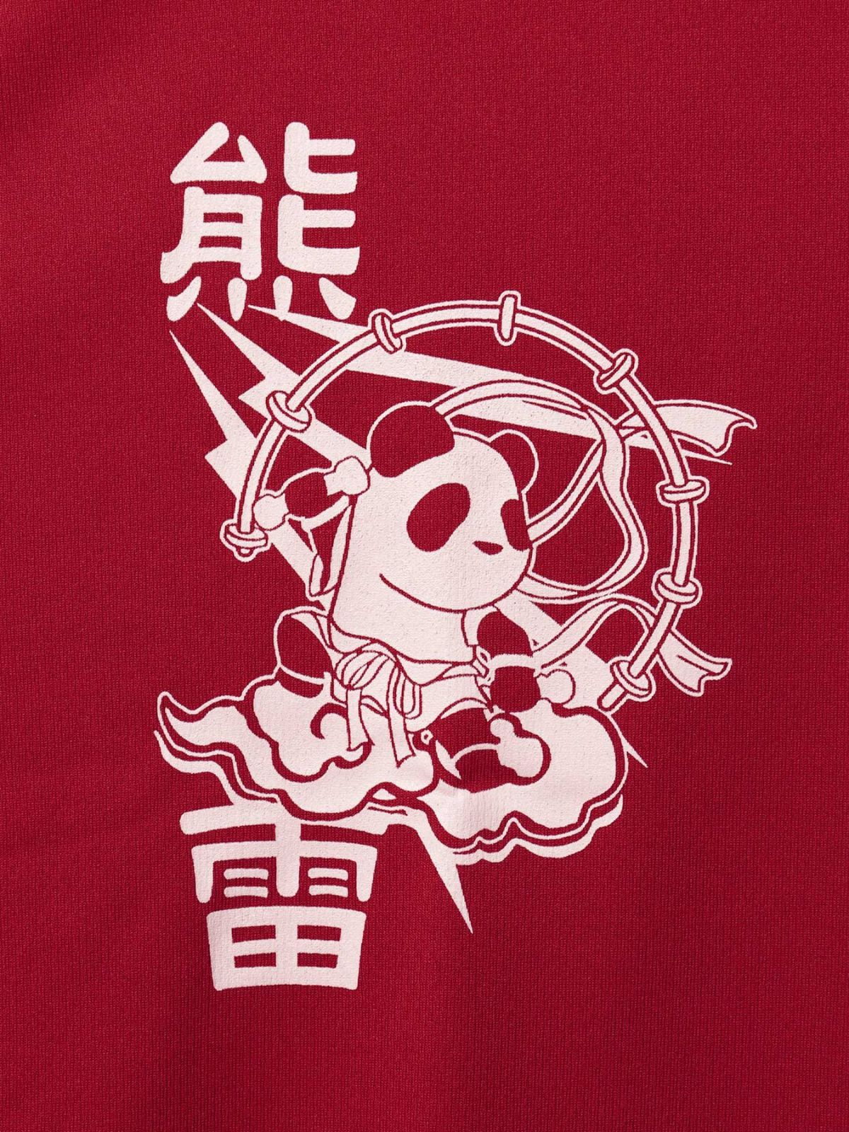 【PANDIESTA JAPAN】“風雷熊猫”DRYメッシュ素材Tシャツ