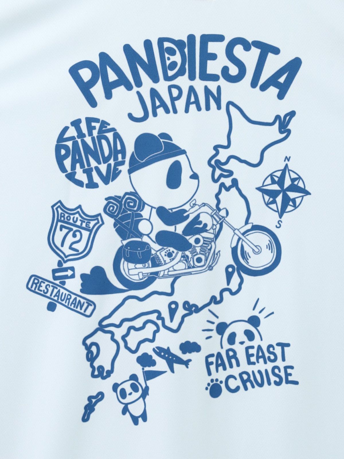 【PANDIESTA JAPAN】“日本縦断”DRYメッシュ素材Tシャツ