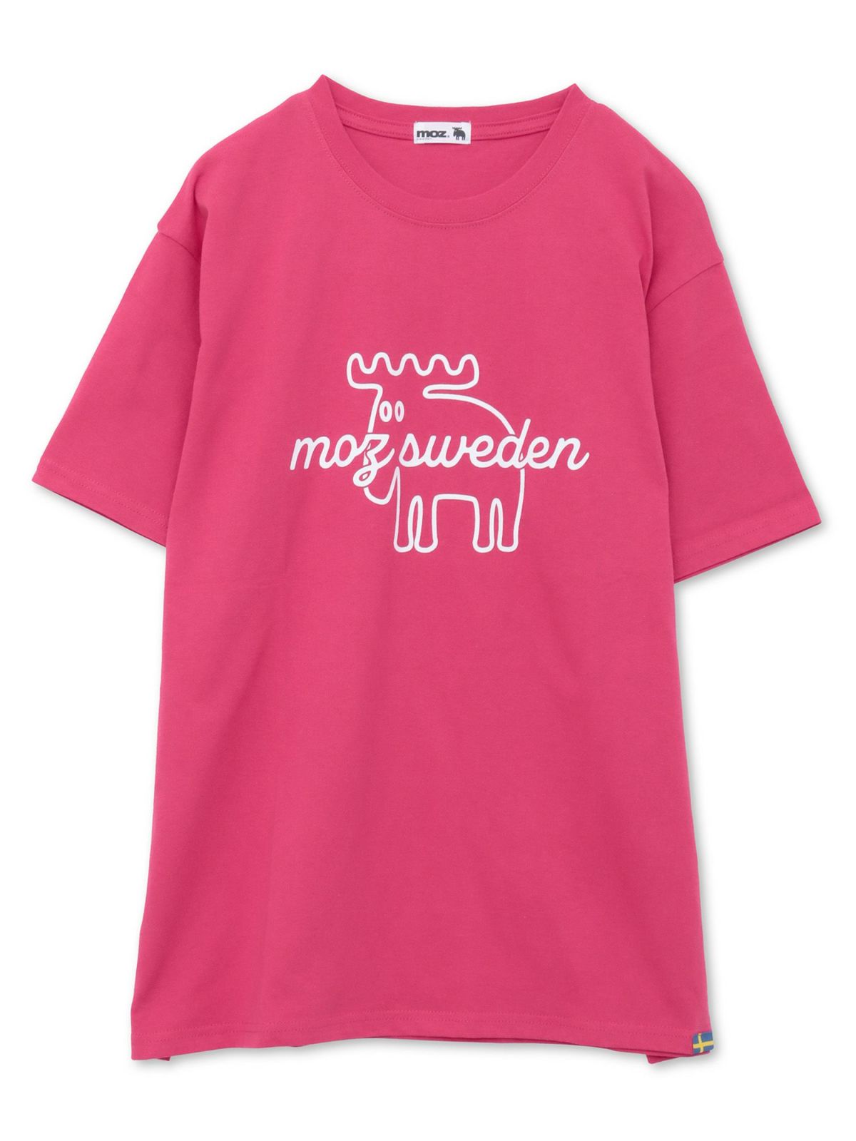 【moz】エルク線画プリントTシャツ〔別注〕