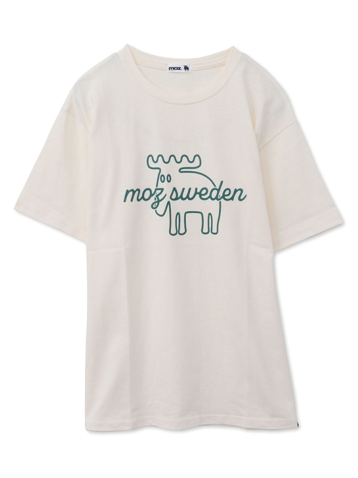 【moz】エルク線画プリントTシャツ〔別注〕