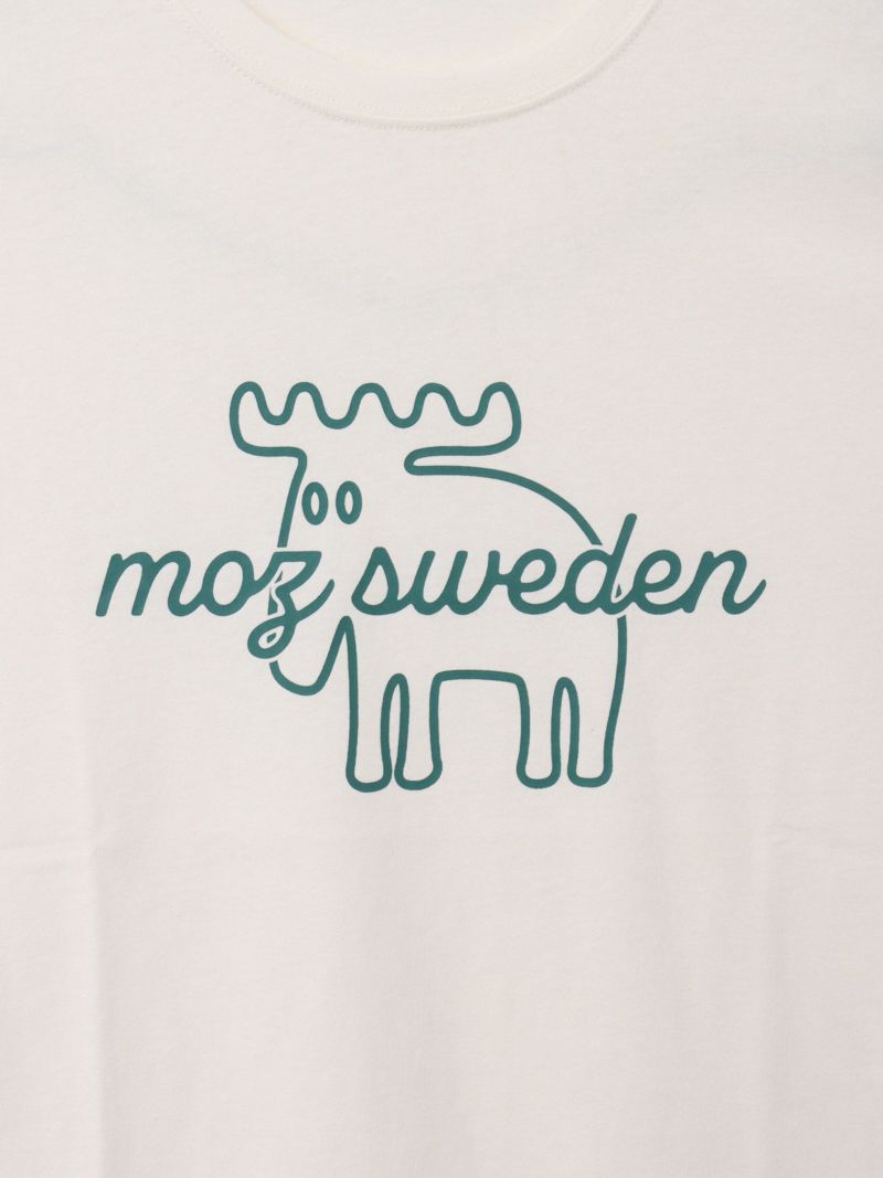 【moz】エルク線画プリントTシャツ〔別注〕