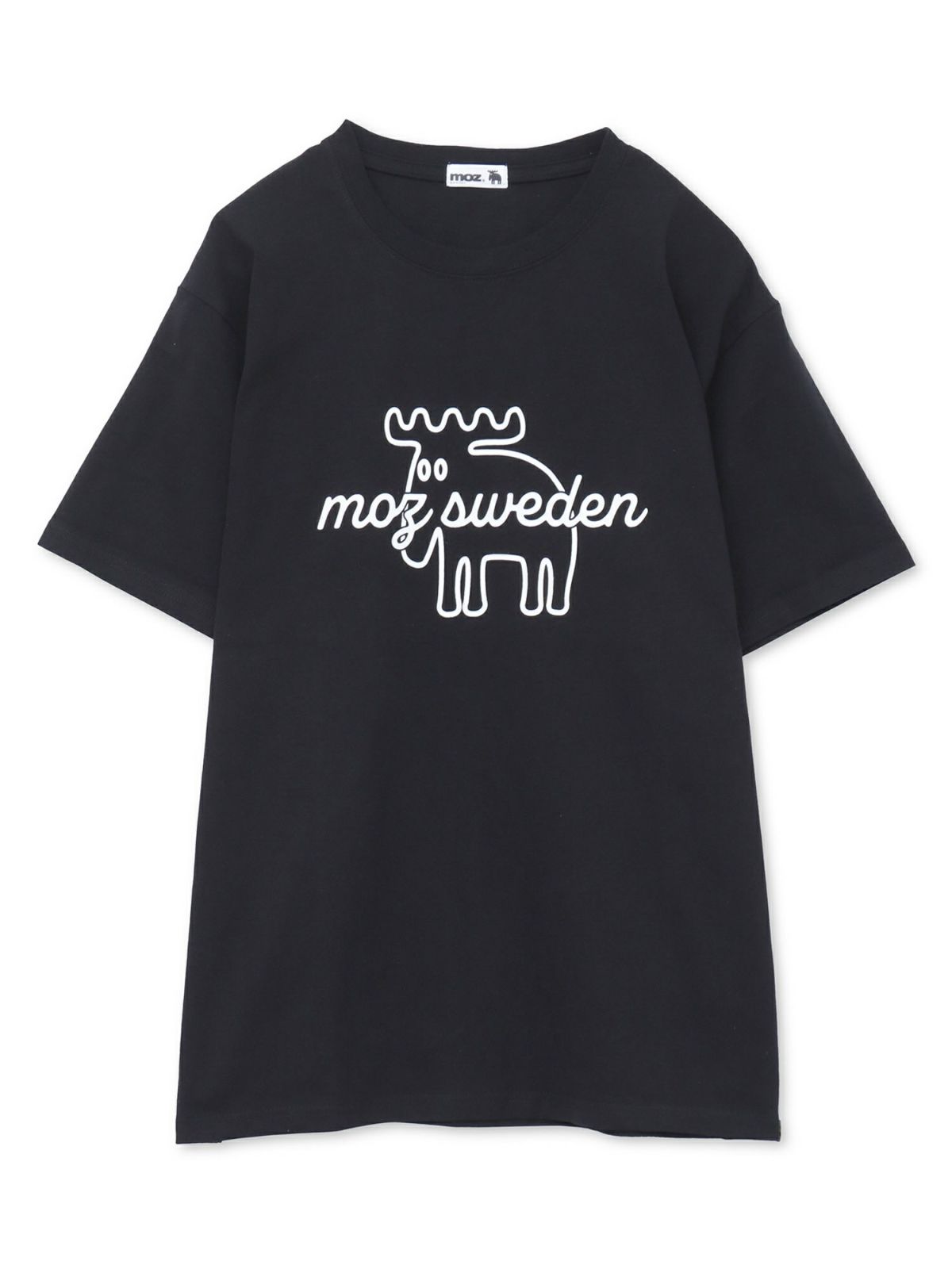 【moz】エルク線画プリントTシャツ〔別注〕