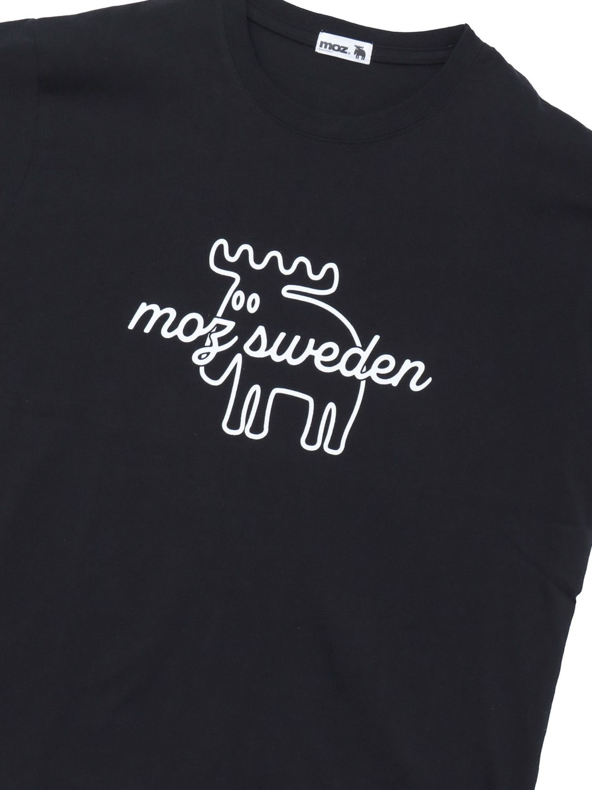 【moz】エルク線画プリントTシャツ〔別注〕