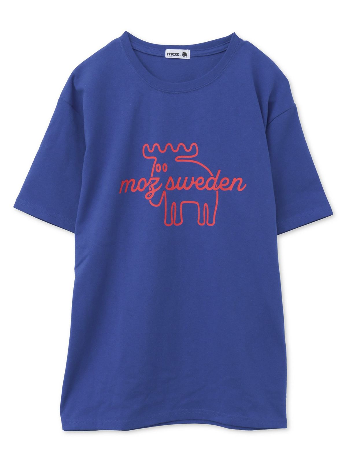 【moz】エルク線画プリントTシャツ〔別注〕