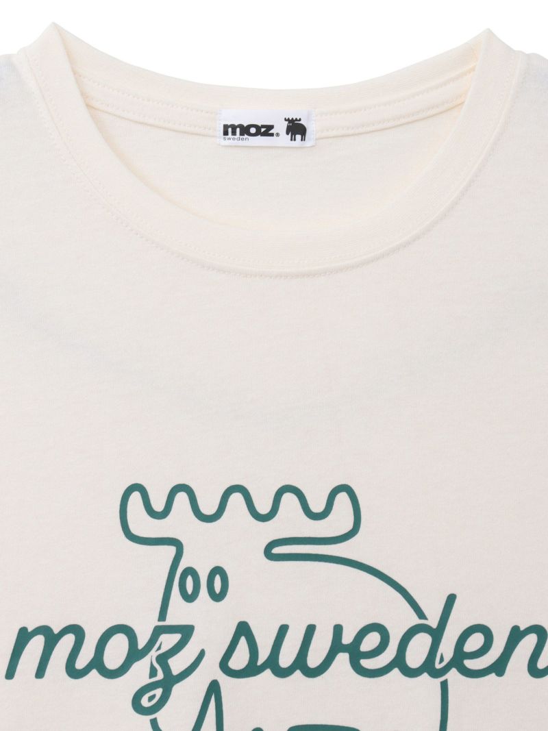 【moz】エルク線画プリントTシャツ〔別注〕