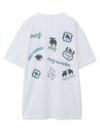 【moz】エルク ワンポイント刺繍バックプリントTシャツ〔別注〕