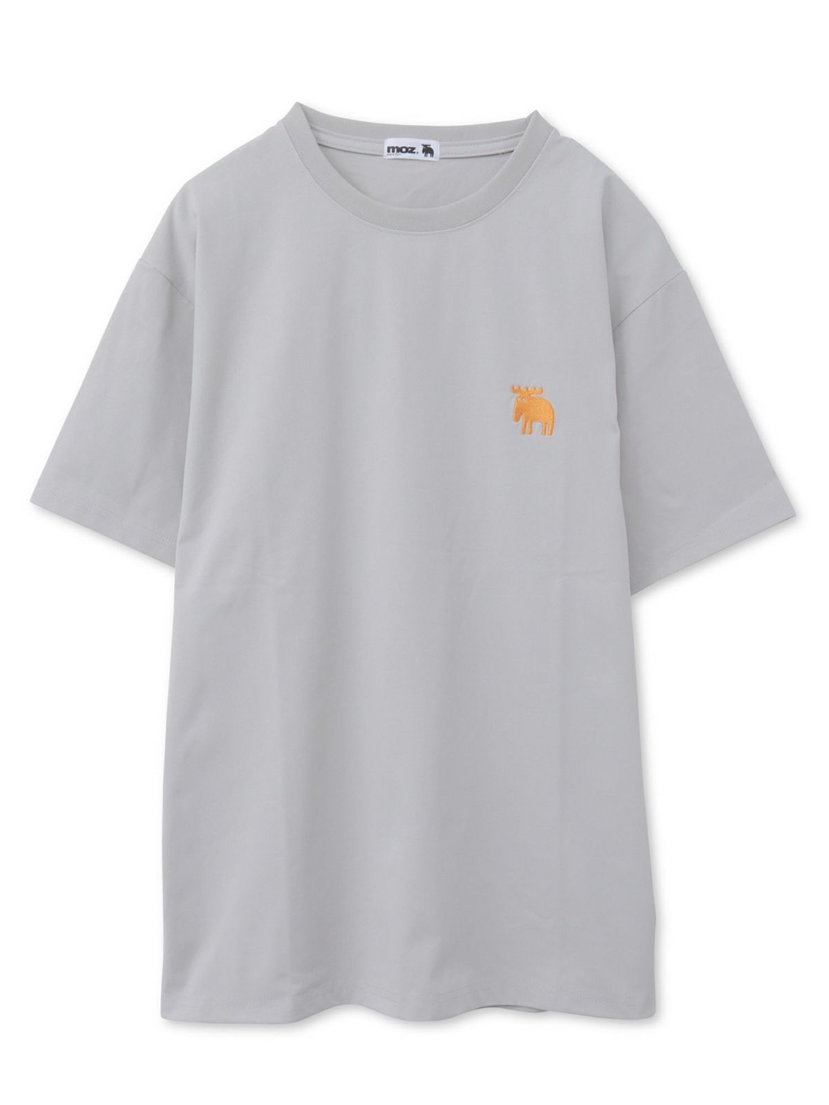 【moz】エルク ワンポイント刺繍バックプリントTシャツ〔別注〕