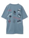 【moz】エルク ワンポイント刺繍バックプリントTシャツ〔別注〕