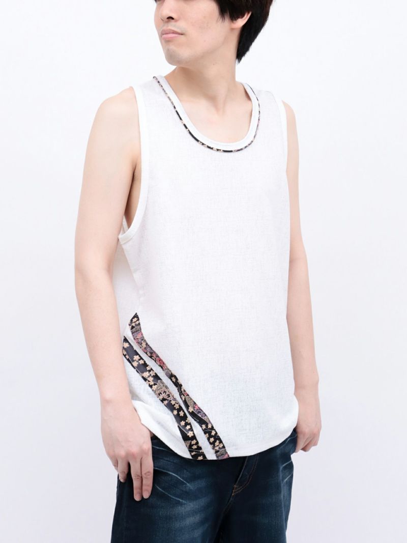 【雅結】和生地遣いタンクトップ
