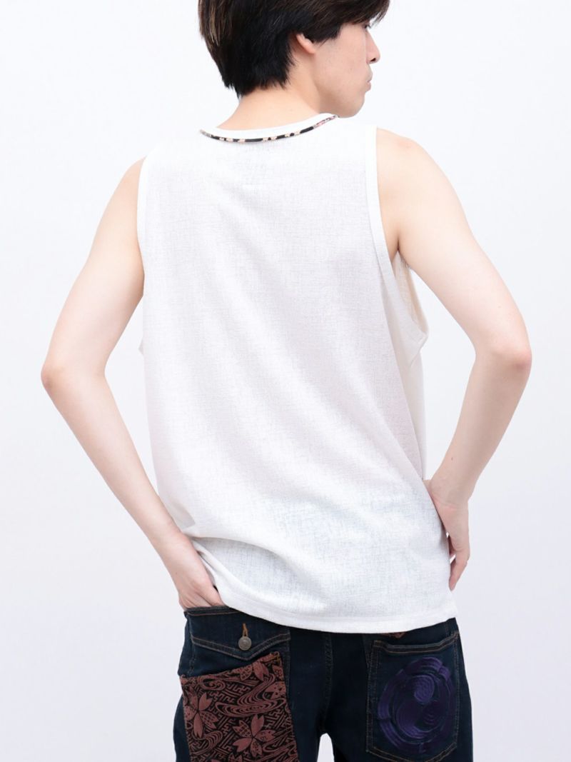【雅結】和生地遣いタンクトップ