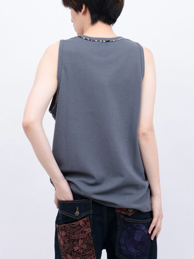【雅結】和生地遣いタンクトップ