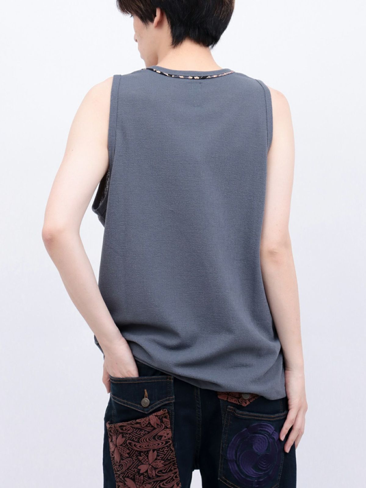 【雅結】和生地遣いタンクトップ