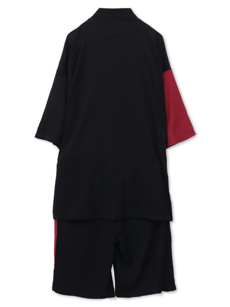 【雅結】桜刺繍 楊柳素材リラックス甚平