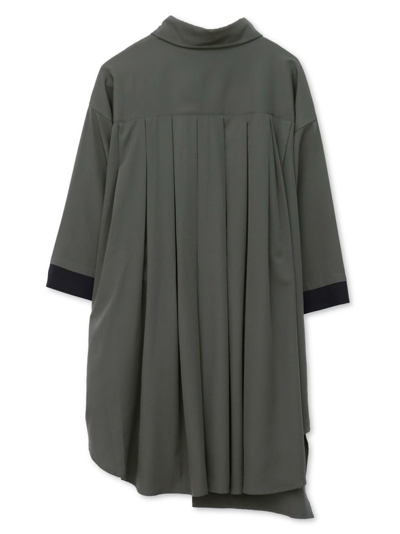 【雅結 -EN-】“狐面”総刺繍キモノスリーブ5分袖 変形シャツ