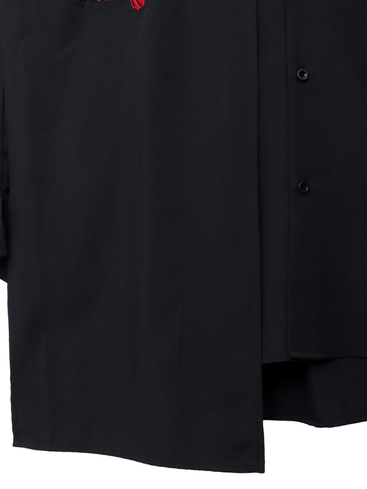 【雅結 -EN-】“狐面”総刺繍キモノスリーブ5分袖 変形シャツ