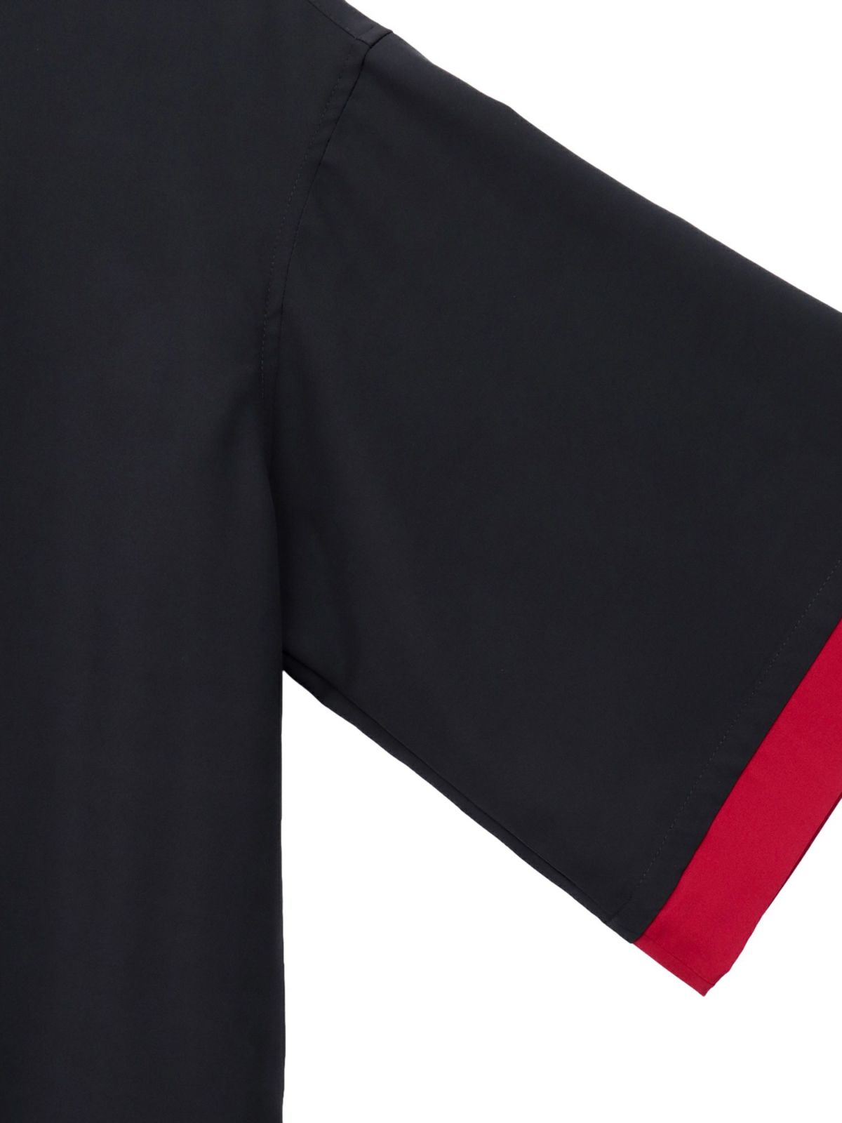 【雅結 -EN-】“狐面”総刺繍キモノスリーブ5分袖 変形シャツ