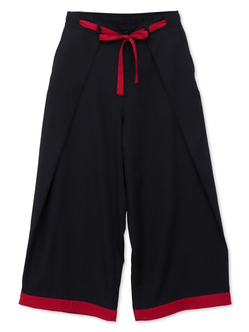 【雅結 -EN-】“狐面”総刺繍ハカマワイドパンツ