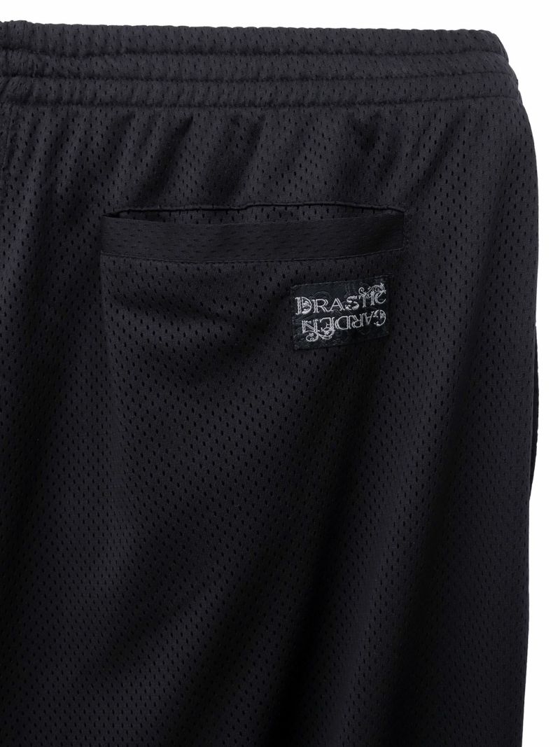 【DRASTIC GARDEN】“稲妻の薔薇”総刺繍メッシュ素材ワイドパンツ