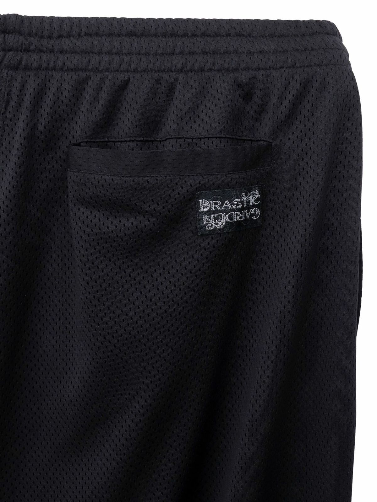 【DRASTIC GARDEN】“稲妻の薔薇”総刺繍メッシュ素材ワイドパンツ