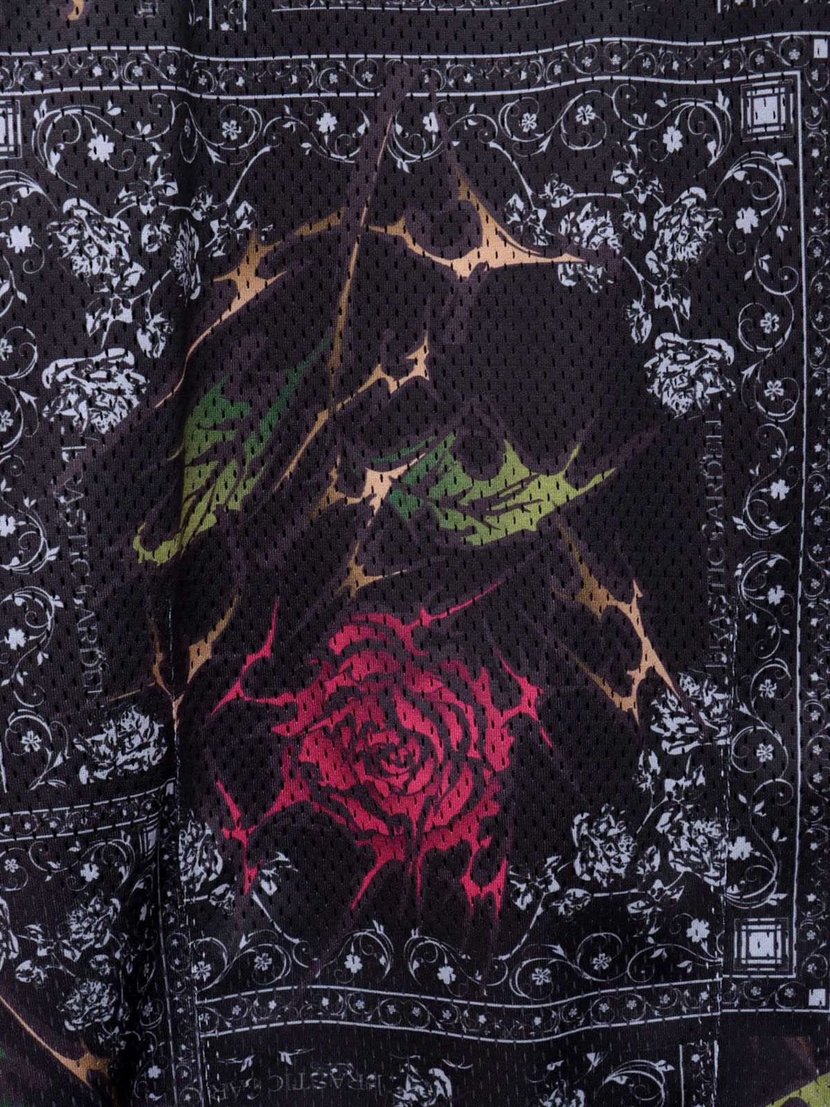 【DRASTIC GARDEN】“稲妻の薔薇”メッシュ素材バンダナ総柄ワイドパンツ