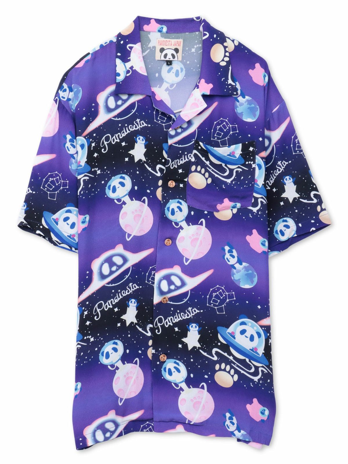 【PANDIESTA JAPAN】“スペースパンダ”レーヨンアロハシャツ