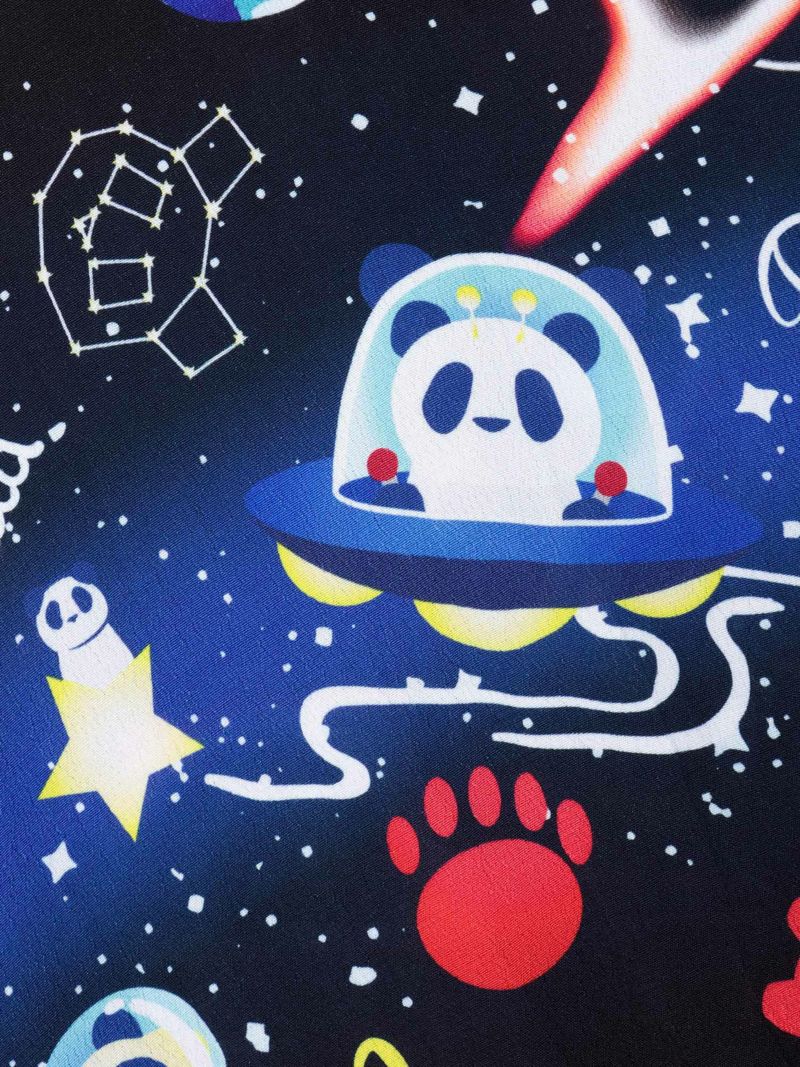 【PANDIESTA JAPAN】“スペースパンダ”レーヨンアロハシャツ