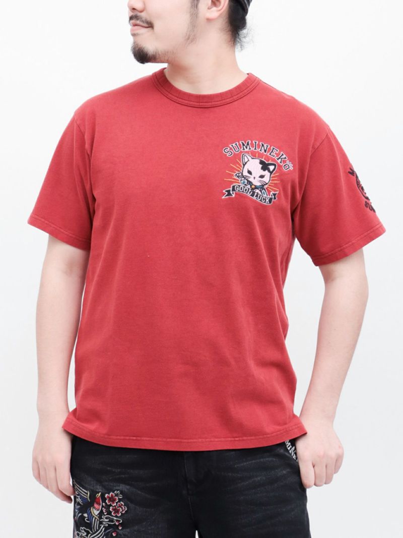 【SUMINEKO】“招きスミネコ”総刺繍Tシャツ