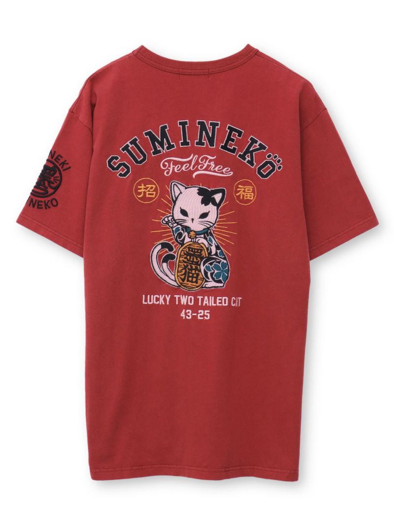 【SUMINEKO】“招きスミネコ”総刺繍Tシャツ