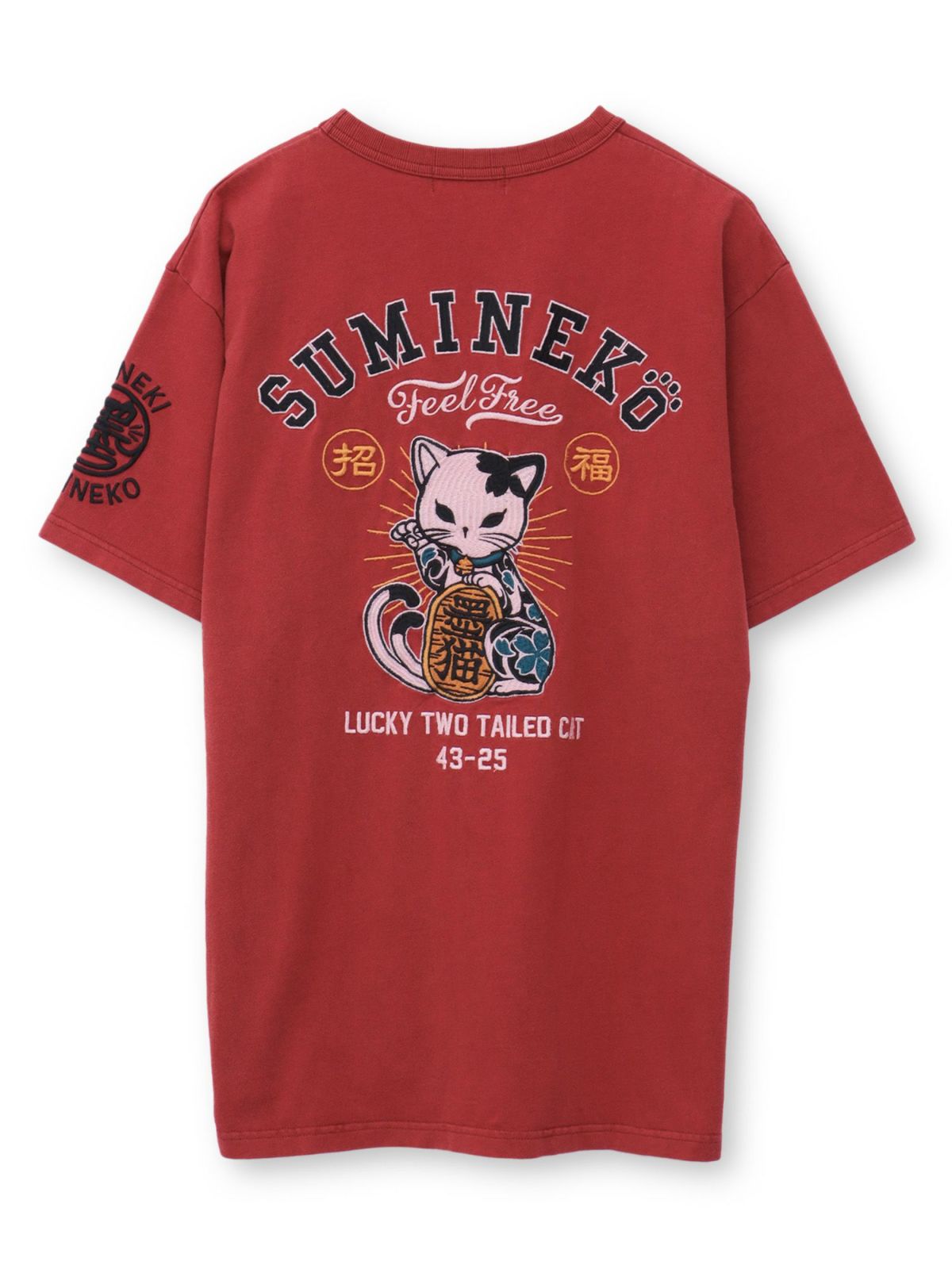 【SUMINEKO】“招きスミネコ”総刺繍Tシャツ