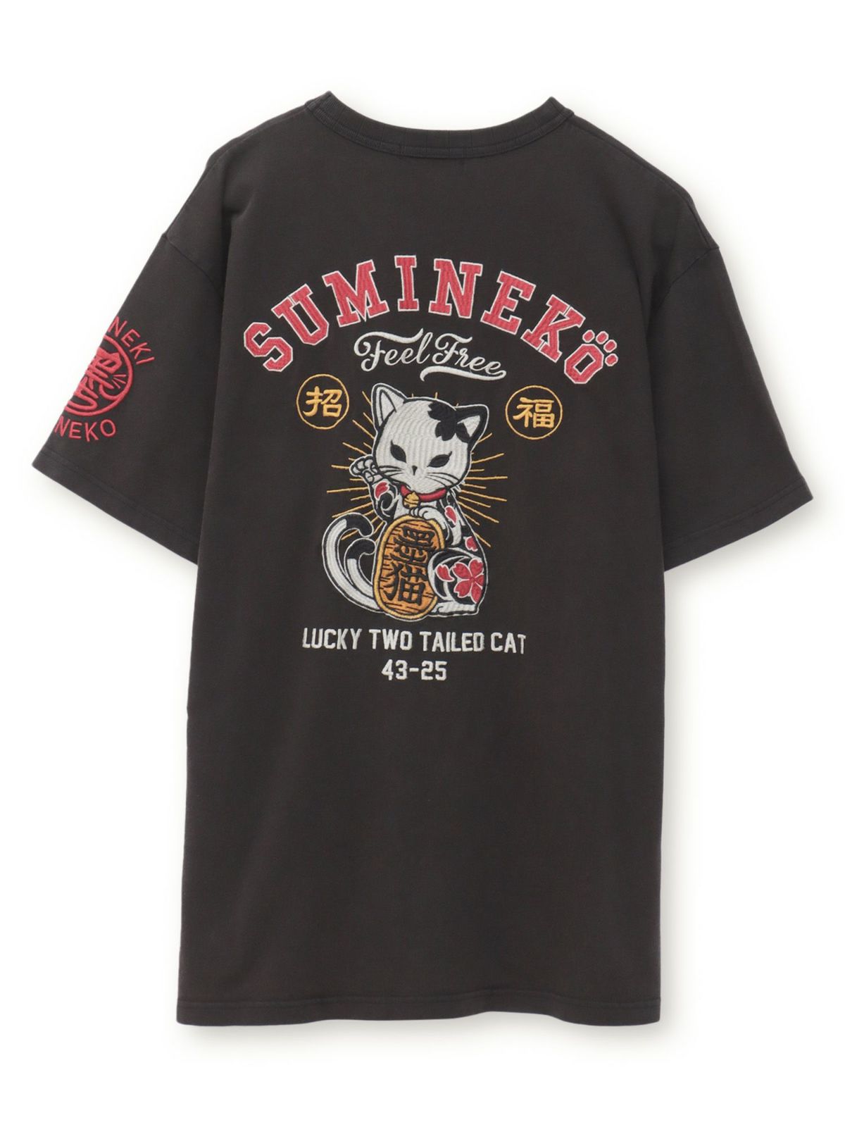 【SUMINEKO】“招きスミネコ”総刺繍Tシャツ