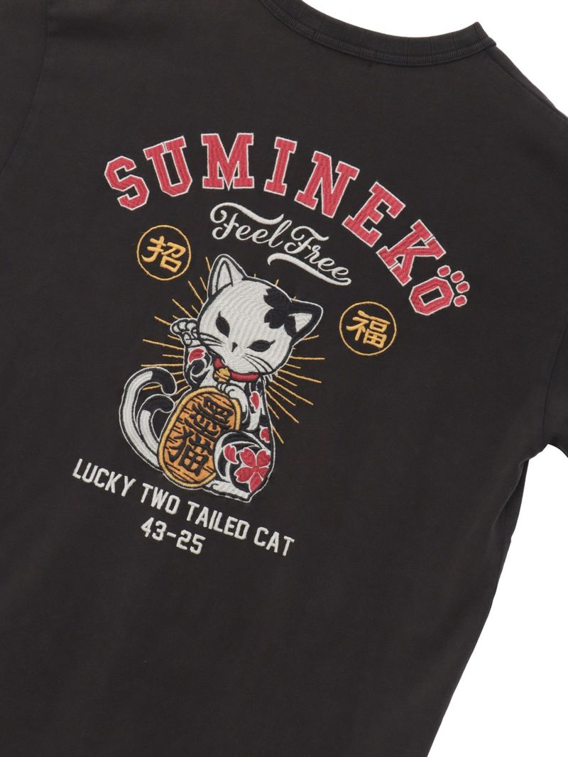 【SUMINEKO】“招きスミネコ”総刺繍Tシャツ