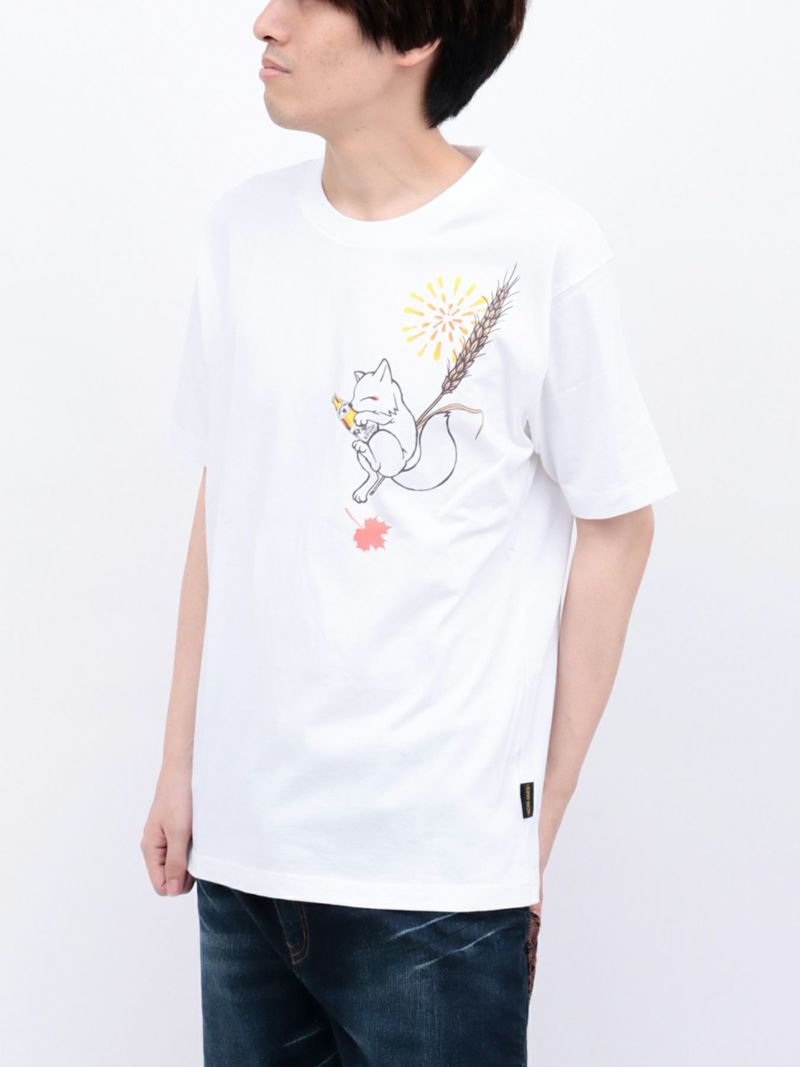 【今昔 -KON-JAKU-】“今昔ビール とりあえず生でっ！”刺繍入りTシャツ