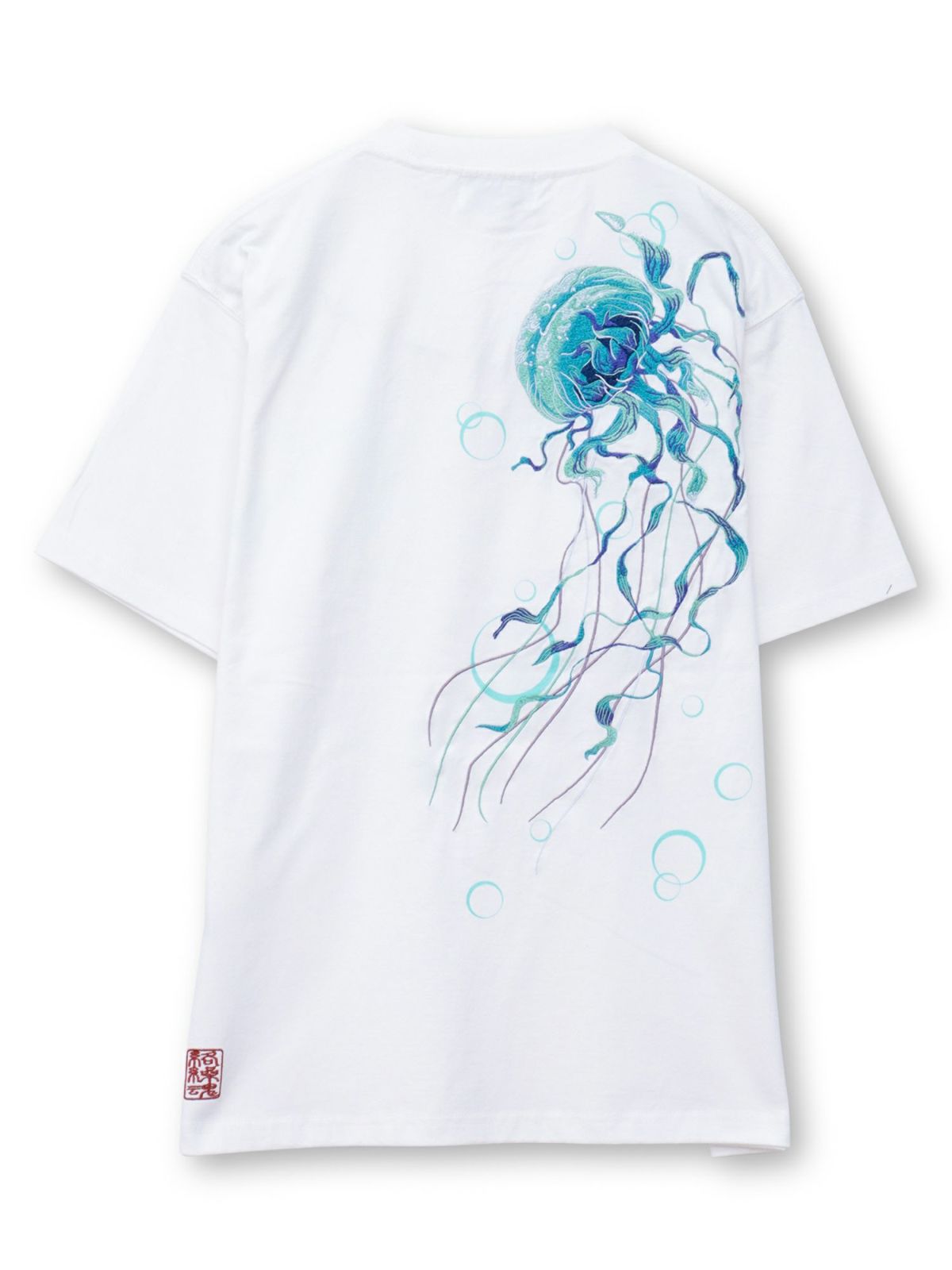 【絡繰魂】“麗しくらげ”刺繍入りTシャツ