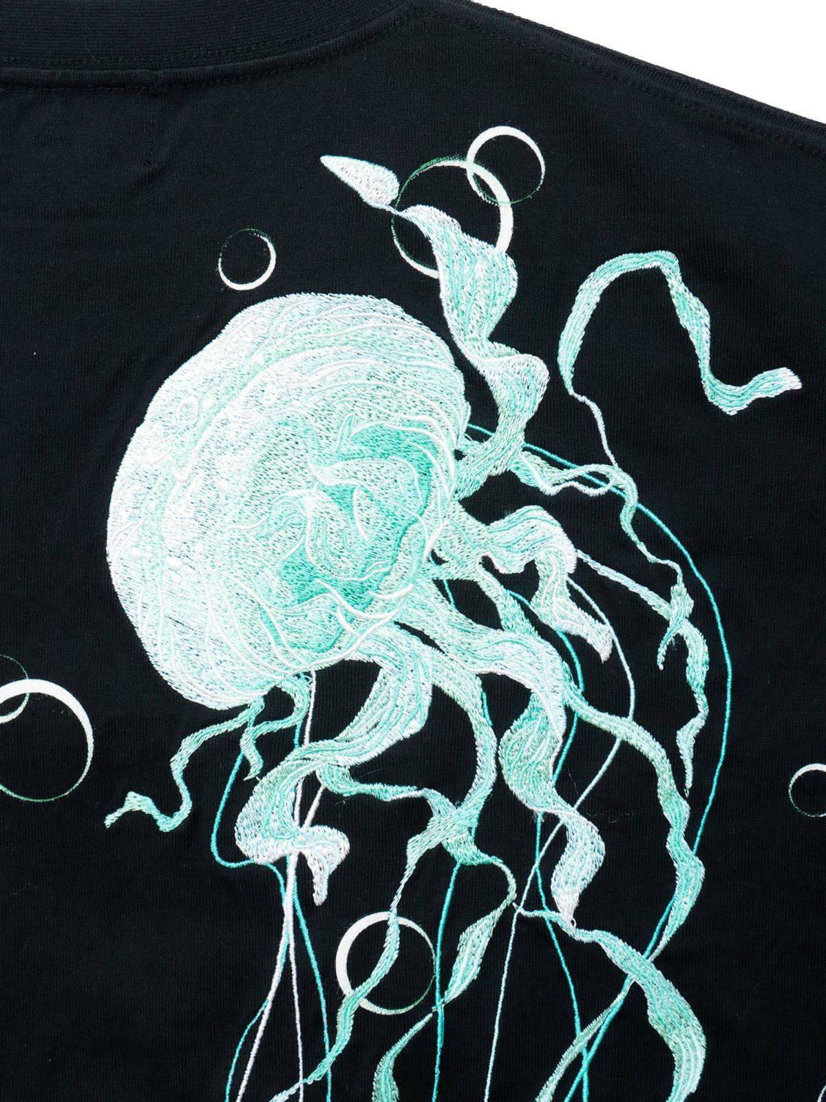 【絡繰魂】“麗しくらげ”刺繍入りTシャツ