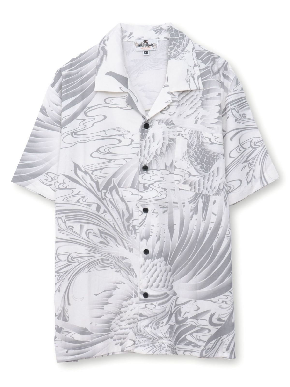 【絡繰魂】“鳳凰”総柄プリントアロハシャツ