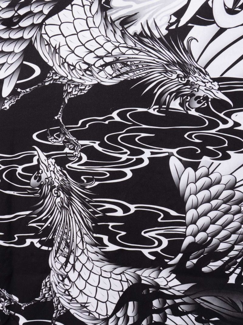【絡繰魂】“鳳凰”総柄プリントアロハシャツ