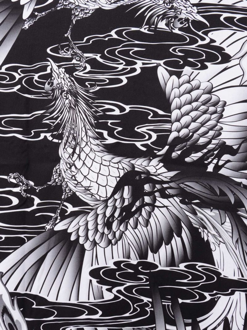 【絡繰魂】“鳳凰”総柄プリントアロハシャツ