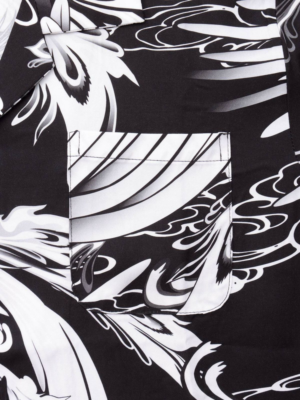 【絡繰魂】“鳳凰”総柄プリントアロハシャツ