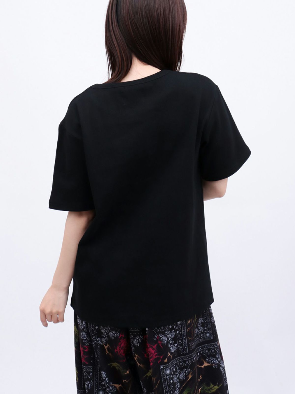 【DAZZLE】ロゴ刺繍 テレコ素材クルーネックTシャツ