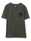 【DAZZLE】ロゴ刺繍 テレコ素材クルーネックTシャツ