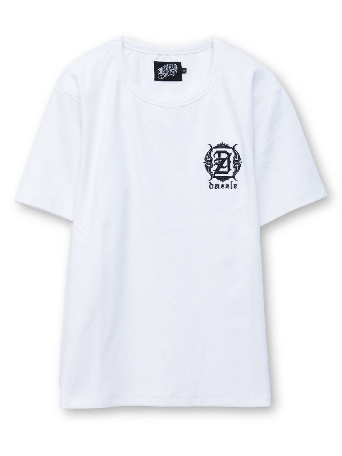 【DAZZLE】ロゴ刺繍 テレコ素材クルーネックTシャツ