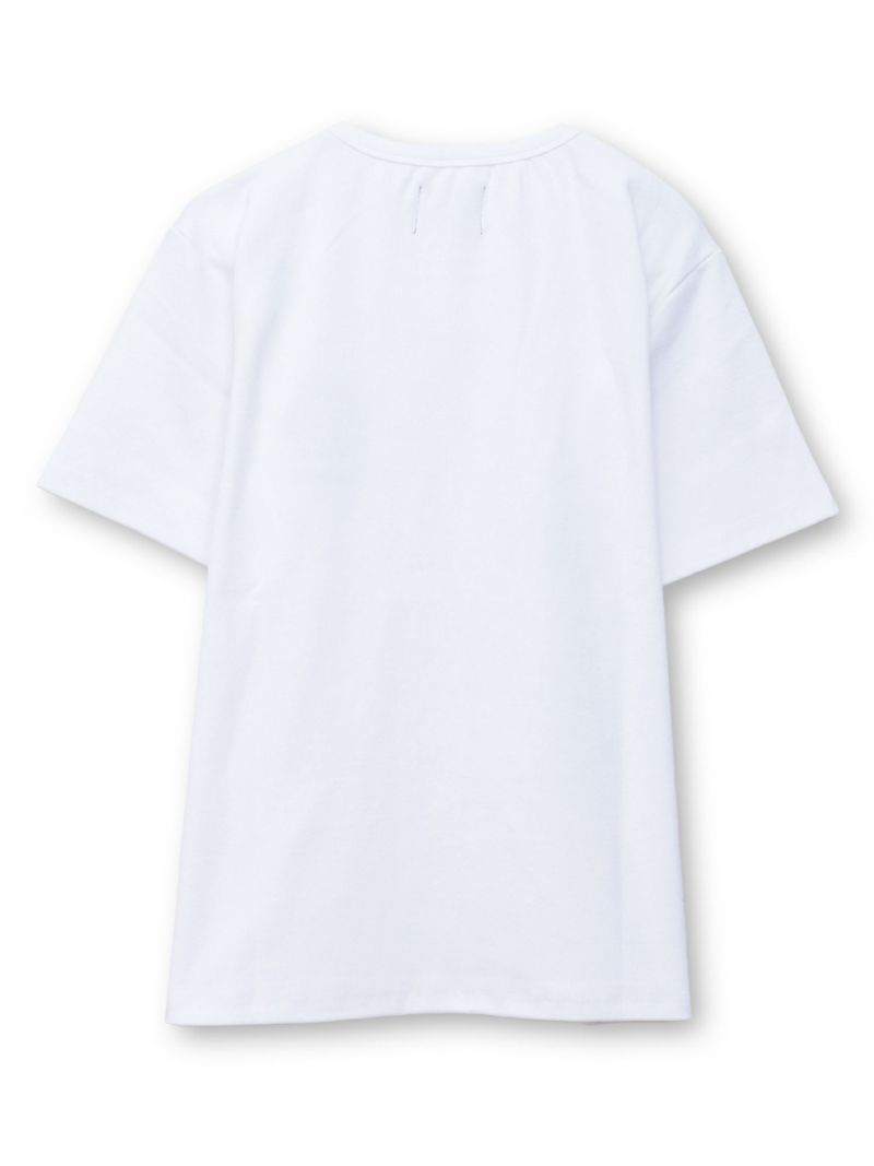 【DAZZLE】ロゴ刺繍 テレコ素材クルーネックTシャツ