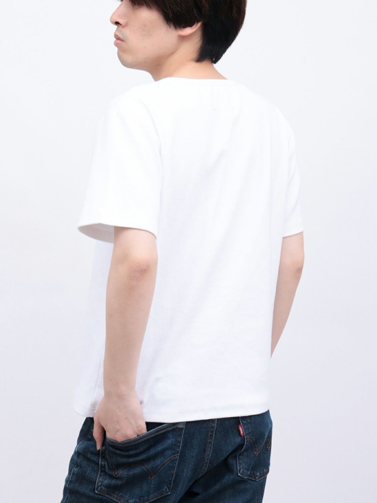 【DAZZLE】ロゴ刺繍 テレコ素材クルーネックTシャツ