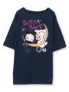 【BETTY BOOP】“黒猫&白猫ベイビーベティ”刺繍入りTシャツ〔別注〕